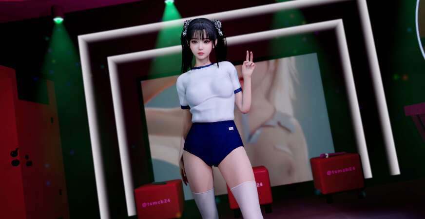 【3D同人视频/全彩/无修】天使没翅膀：沅妹 清纯双马尾少女白丝体操服黑色巨根激情爆肏【1V+1.14G】