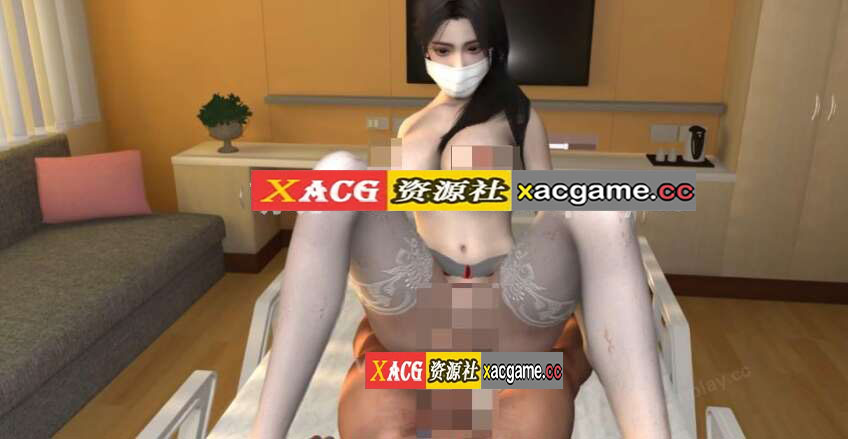 【3D同人视频/全动态/VAM】医院探望2 性感模特女友COS情趣白丝女护士贴身侍奉【1V+1.2G】